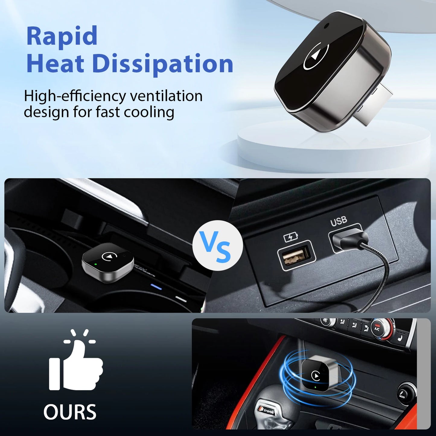 Adaptador carplay para coche inalambrico