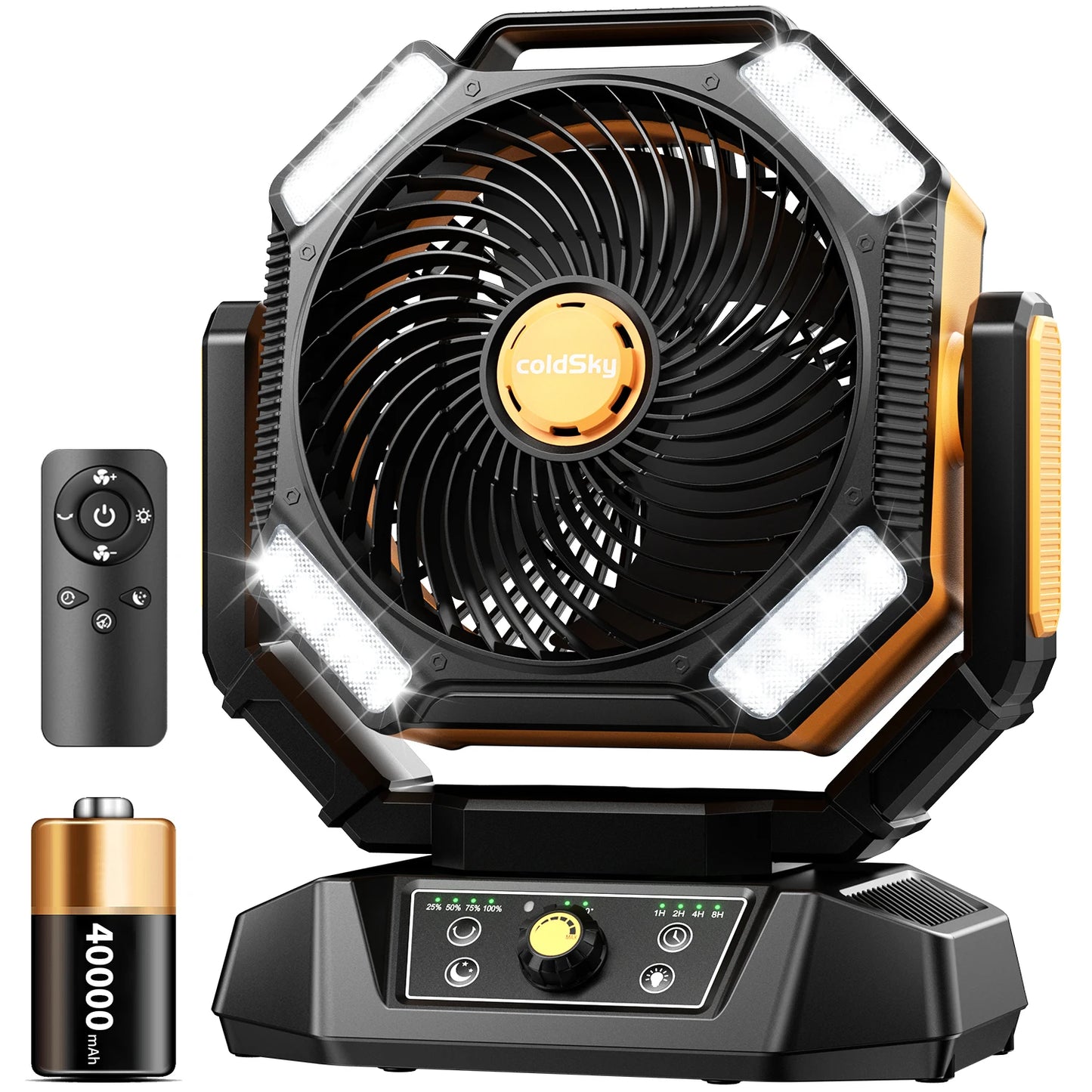 Ventilador 20.000HP con luz led y puerto de carga