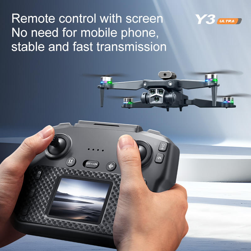 dron con control remoto con camara y pantalla con muchas funciones profesionales