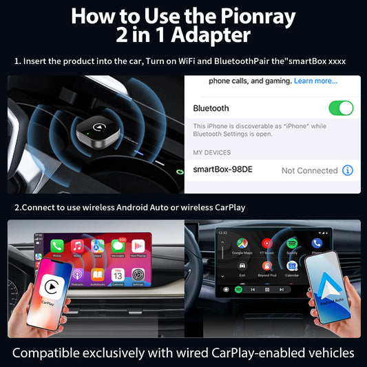 Adaptador carplay para coche inalambrico