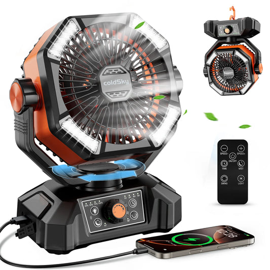 Ventilador 20.000HP con luz led y puerto de carga