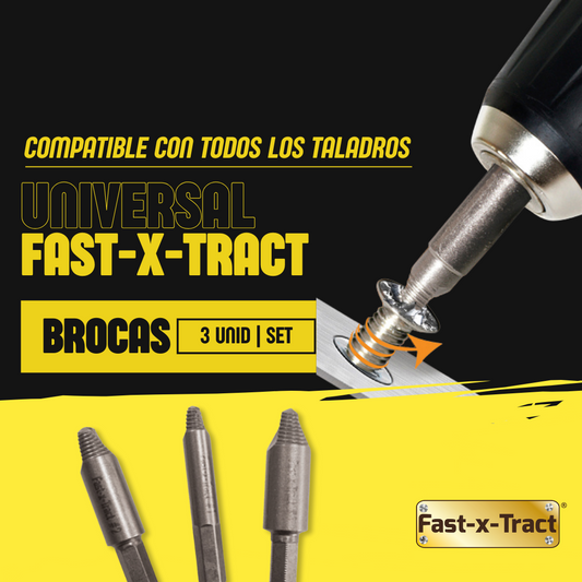 Set de 3 brocas metálicas para extraer tornillos y tuercas